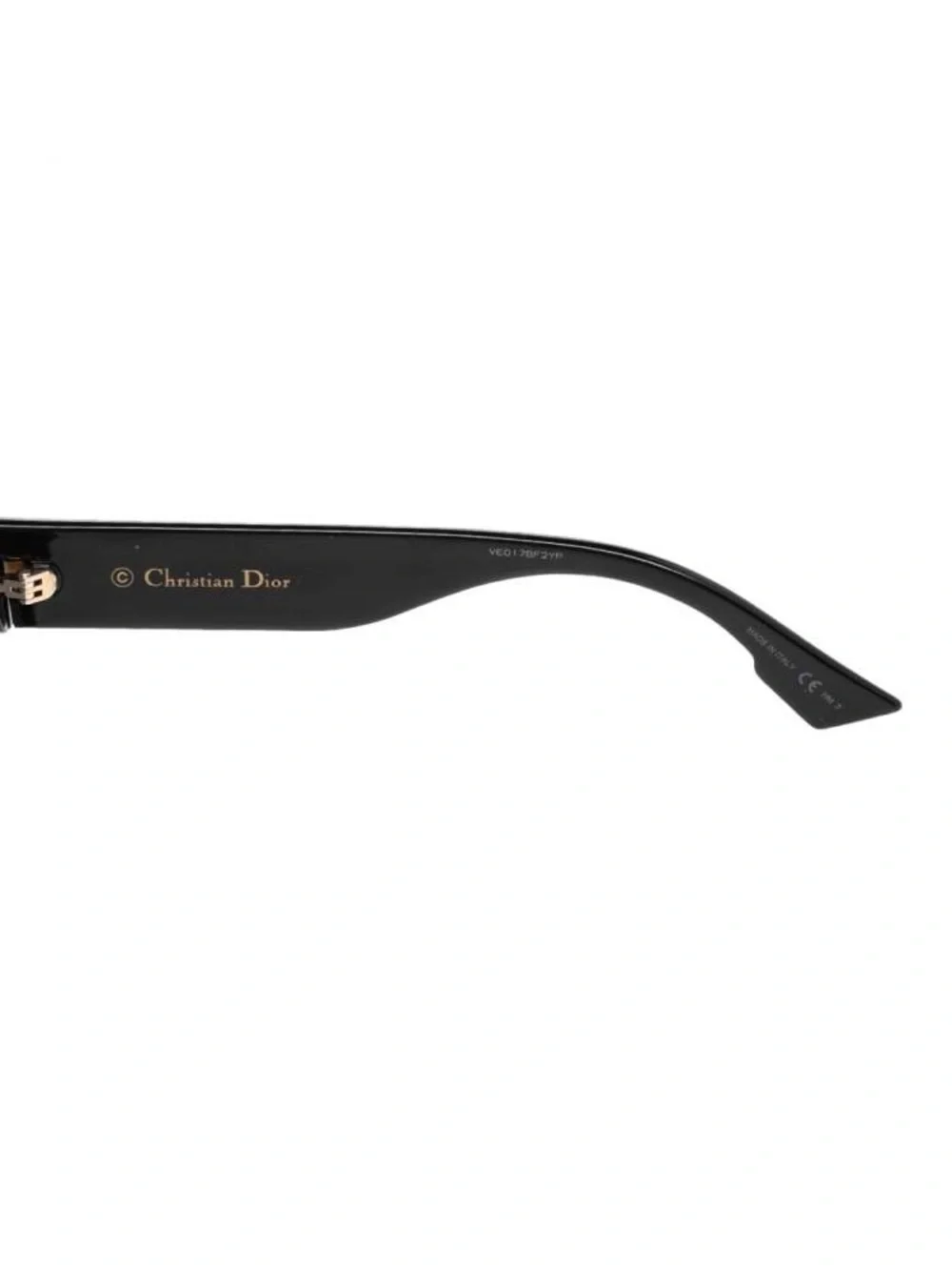 Dior Black Cat-Eye Sunglasses with Gold CD Logo